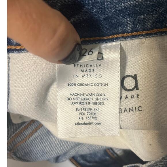 ÉTICA Skylar Cut Off Shorts Women's sz. 26  Blue Organic Cotton Vacation Beachy - Picture 8 of 9